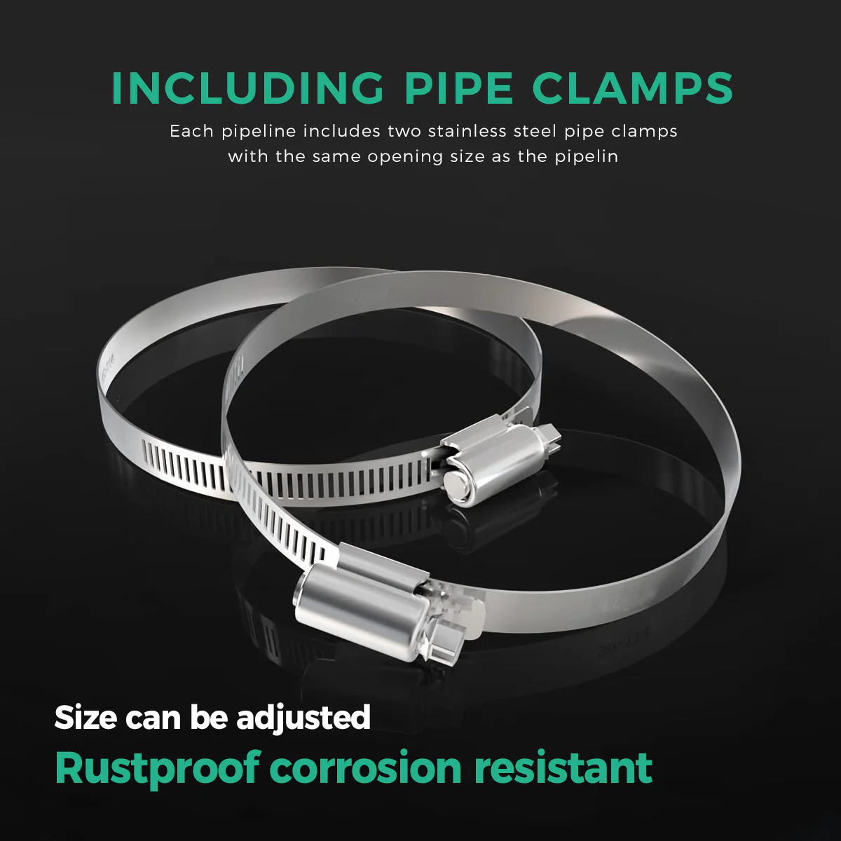 A210 75mm 210cm Flexible Scalable Outlet Duct Pipe - Image 7