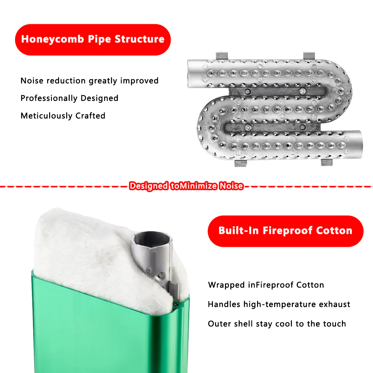 A887 24mm Muffler Exhaust Pipe Silencer - Image 3