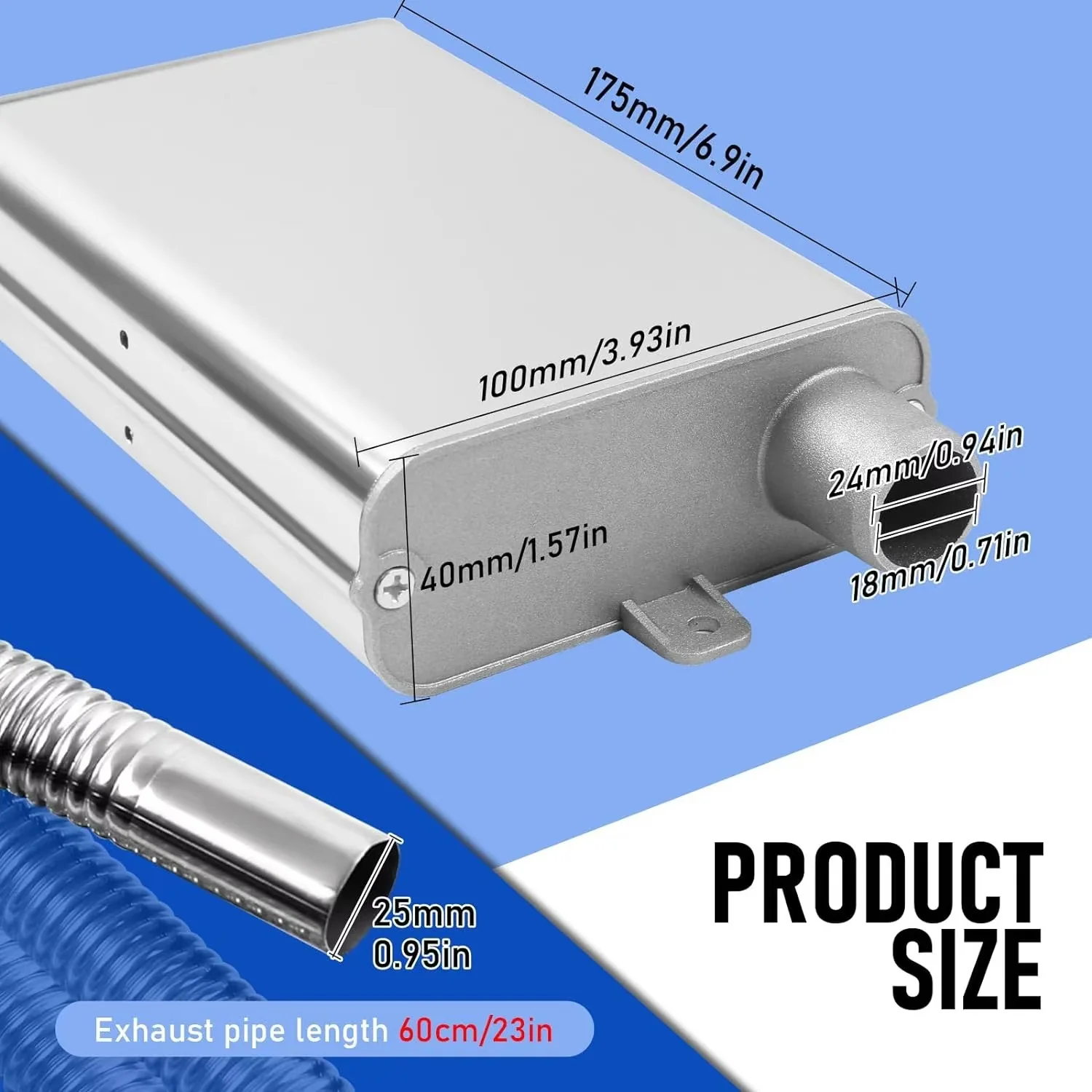 A887 24mm Muffler Exhaust Pipe Silencer - Image 5