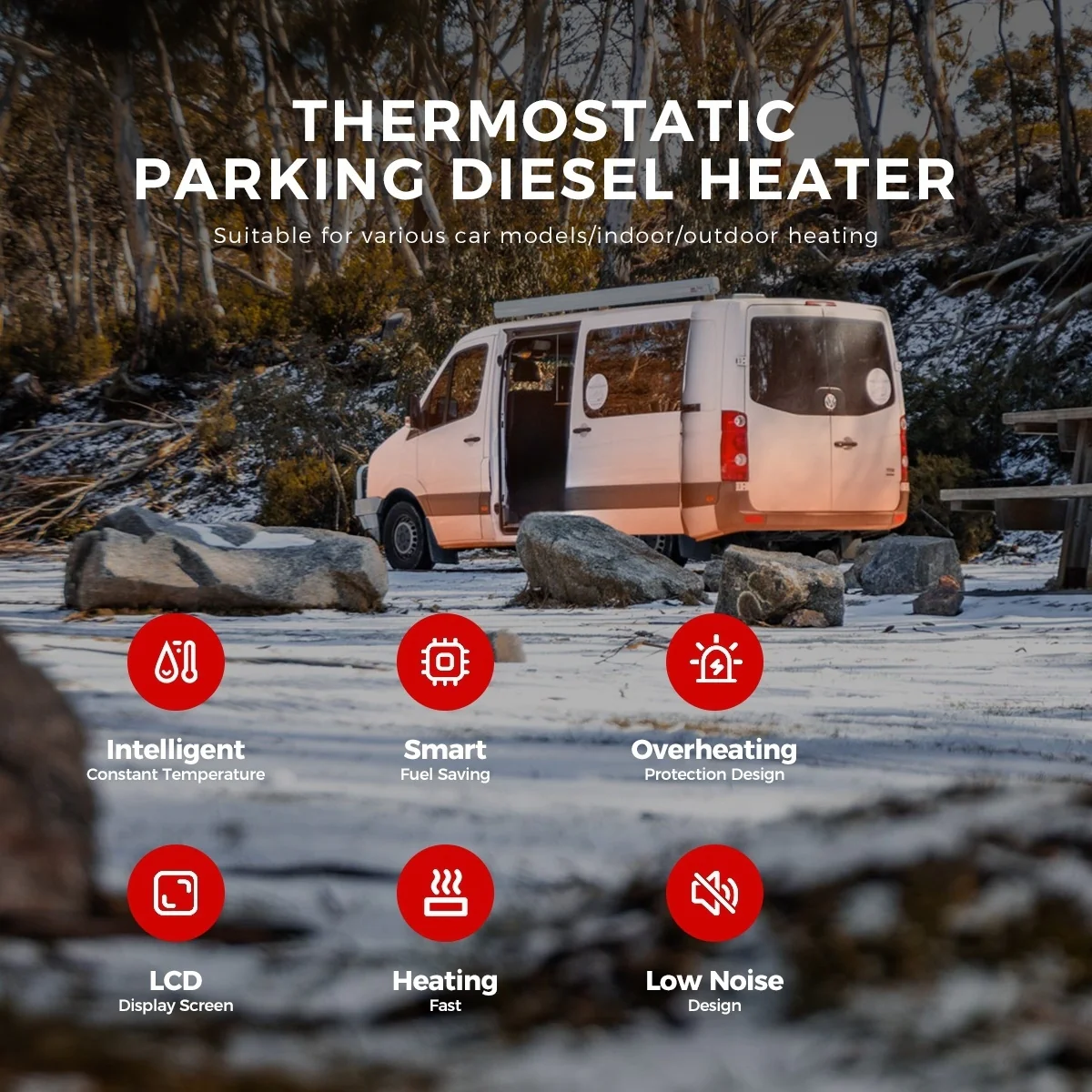 Sunster A2200BS Diesel Heater 2KW 12/24V, Traditional Bluetooth Version - Image 5