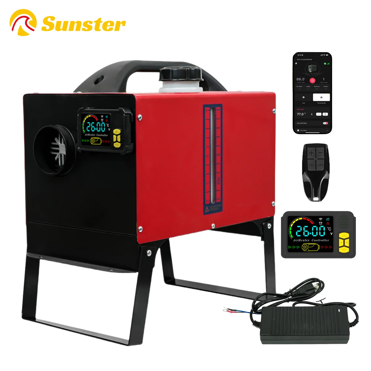 Sunster A2200BS Diesel Heater 8KW 12/24V 110-240V, All In One Bluetooth Version - Image 6