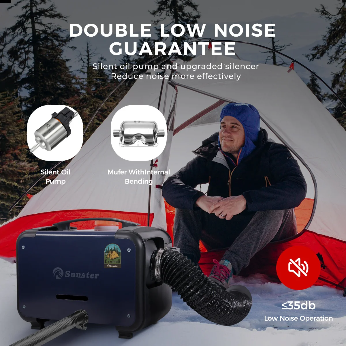 Sunster A2302BHP Diesel Heater 8KW 12/24V 110-240V, All In One Bluetooth Version - Image 9