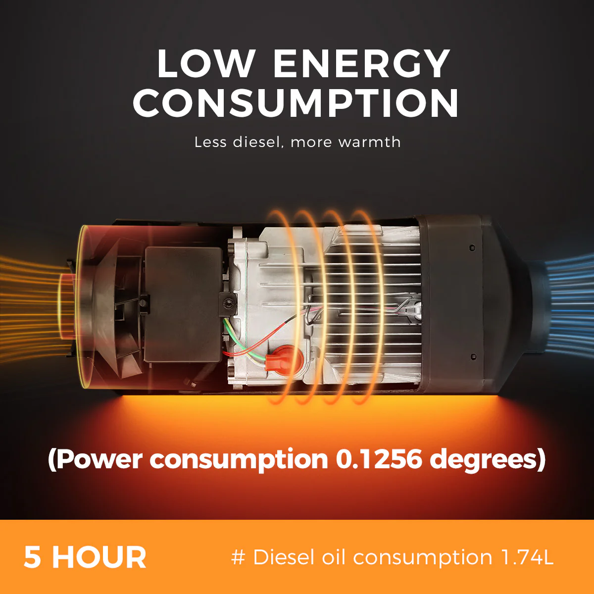 Sunster A2302BP Diesel Heater 8KW 12/24V 110-240V, All In One Bluetooth Version - Image 11