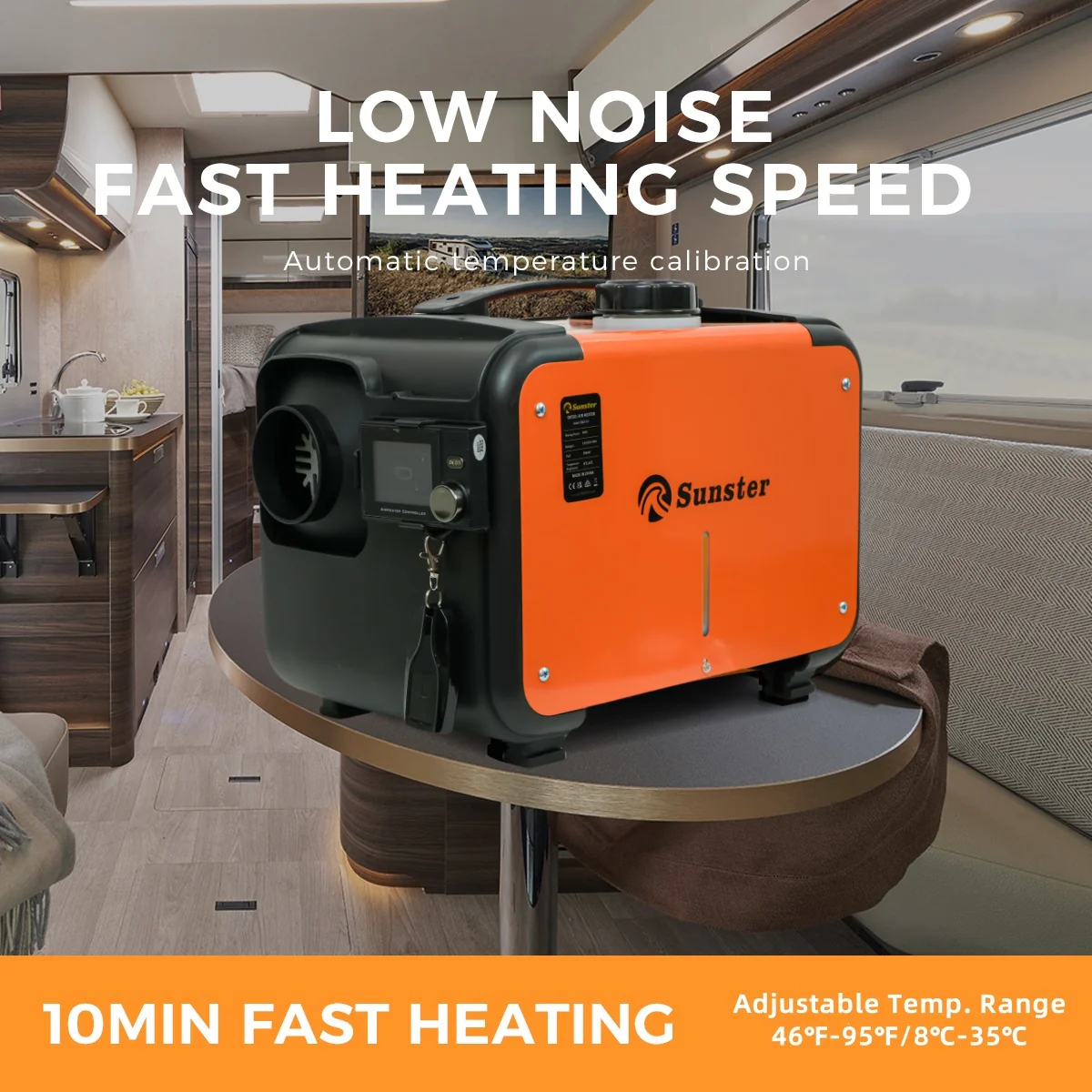 Sunster A2302BP Diesel Heater 8KW 12/24V 110-240V, All In One Bluetooth Version - Image 13