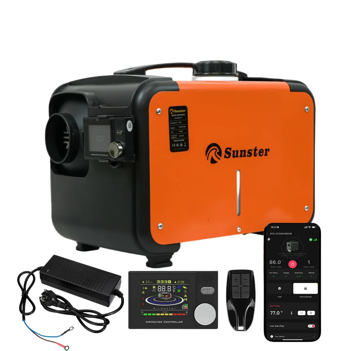 Sunster A2302BP Diesel Heater 8KW 12/24V 110-240V, All In One Bluetooth Version - Image 21