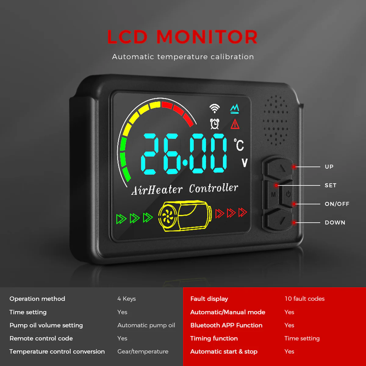 Sunster A2200BH Diesel Heater 8KW 12/24V 110-240V, All In One Bluetooth Version - Image 11