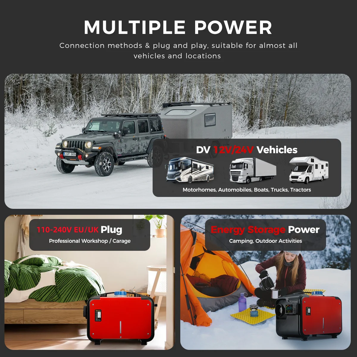 Sunster A2200BH Diesel Heater 8KW 12/24V 110-240V, All In One Bluetooth Version - Image 15