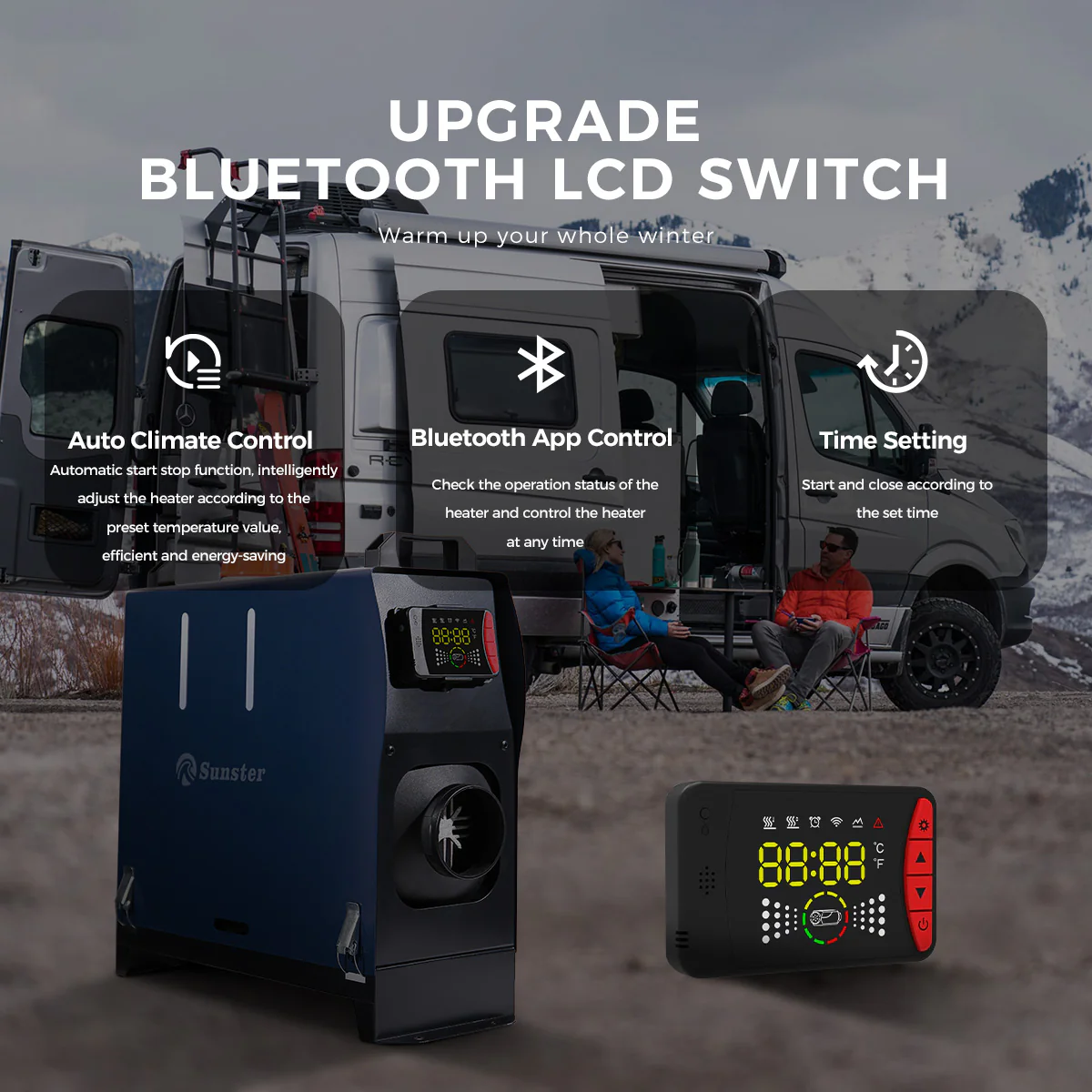 Sunster A2105LV Diesel Heater 8KW 12/24V, All In One Bluetooth Version - Image 5