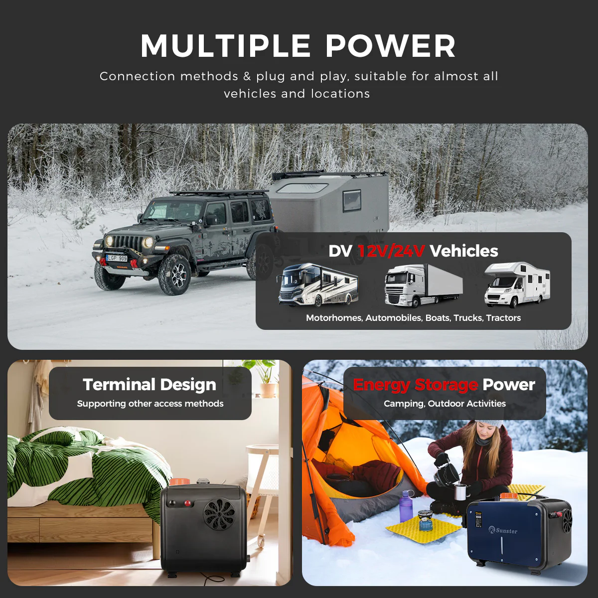 Sunster A2302BH Diesel Heater 8KW 12/24V, All In One Bluetooth Version - Image 13