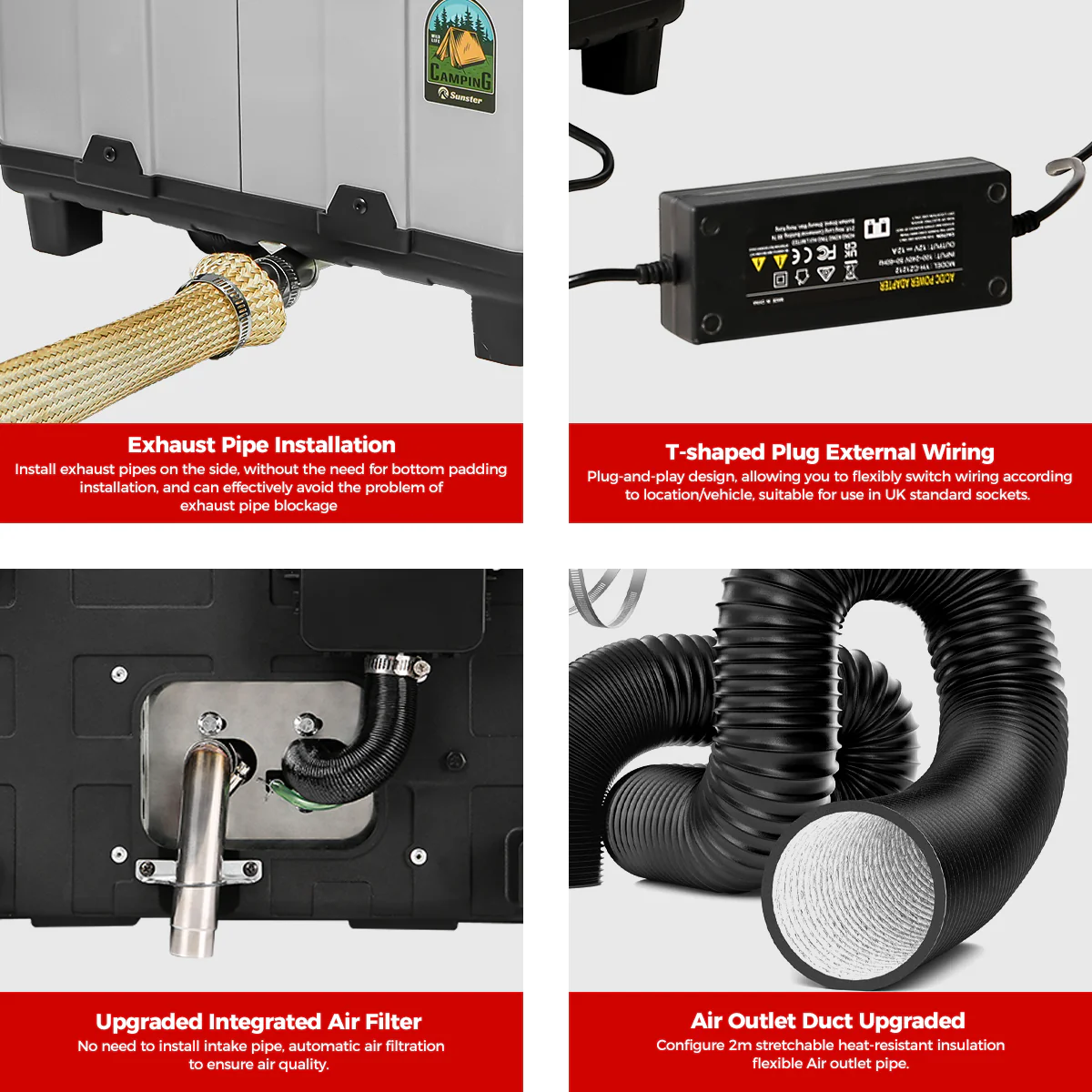 Sunster TB10 Diesel Heater 8KW 12/24V 110-240V, ToolBox Bluetooth Upgrade Version - Image 6