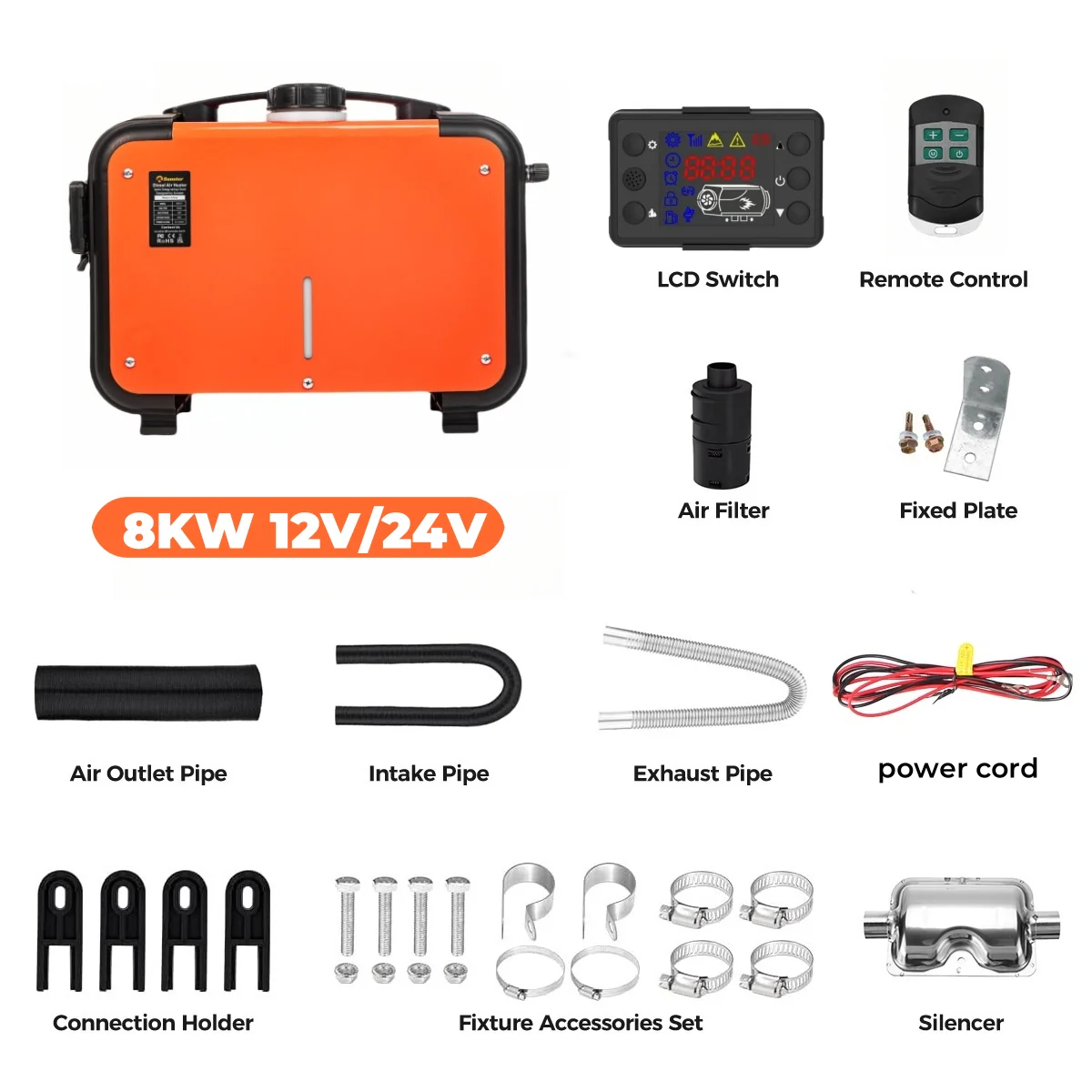 Sunster A2013H Diesel Heater 8KW 12/24V, All in One Classic Version - Image 5