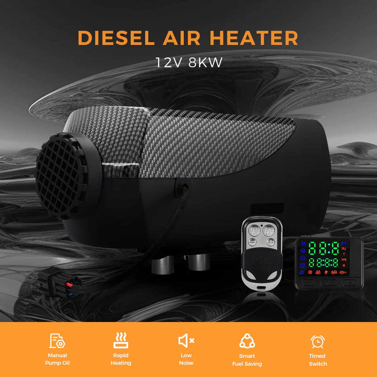 Sunster A2017S Diesel Heater 8KW 12V, Traditional Classic Version - Image 11