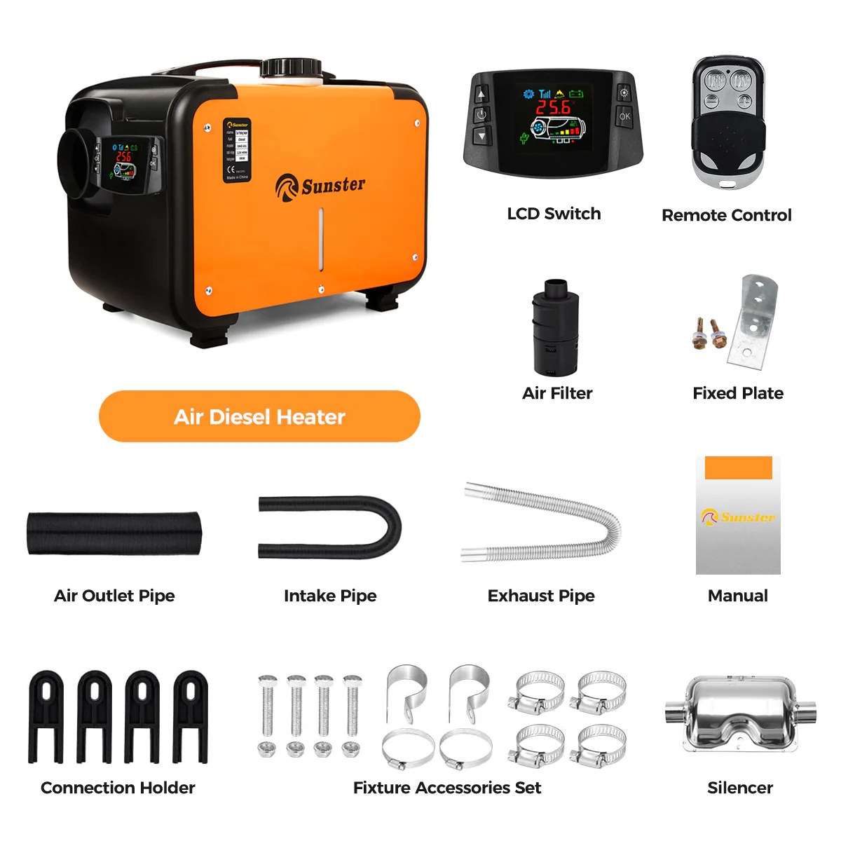 Sunster A2173H Diesel Heater 8KW 12V, All in One Classic Version - Image 12