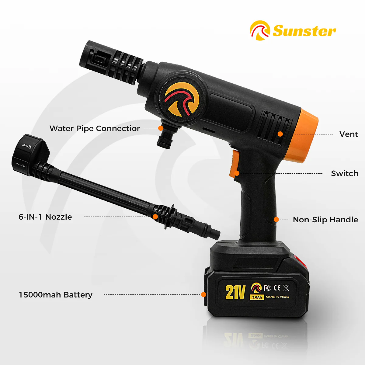 Sunster S-WX1 Cordless High Pressure Washer - Image 4
