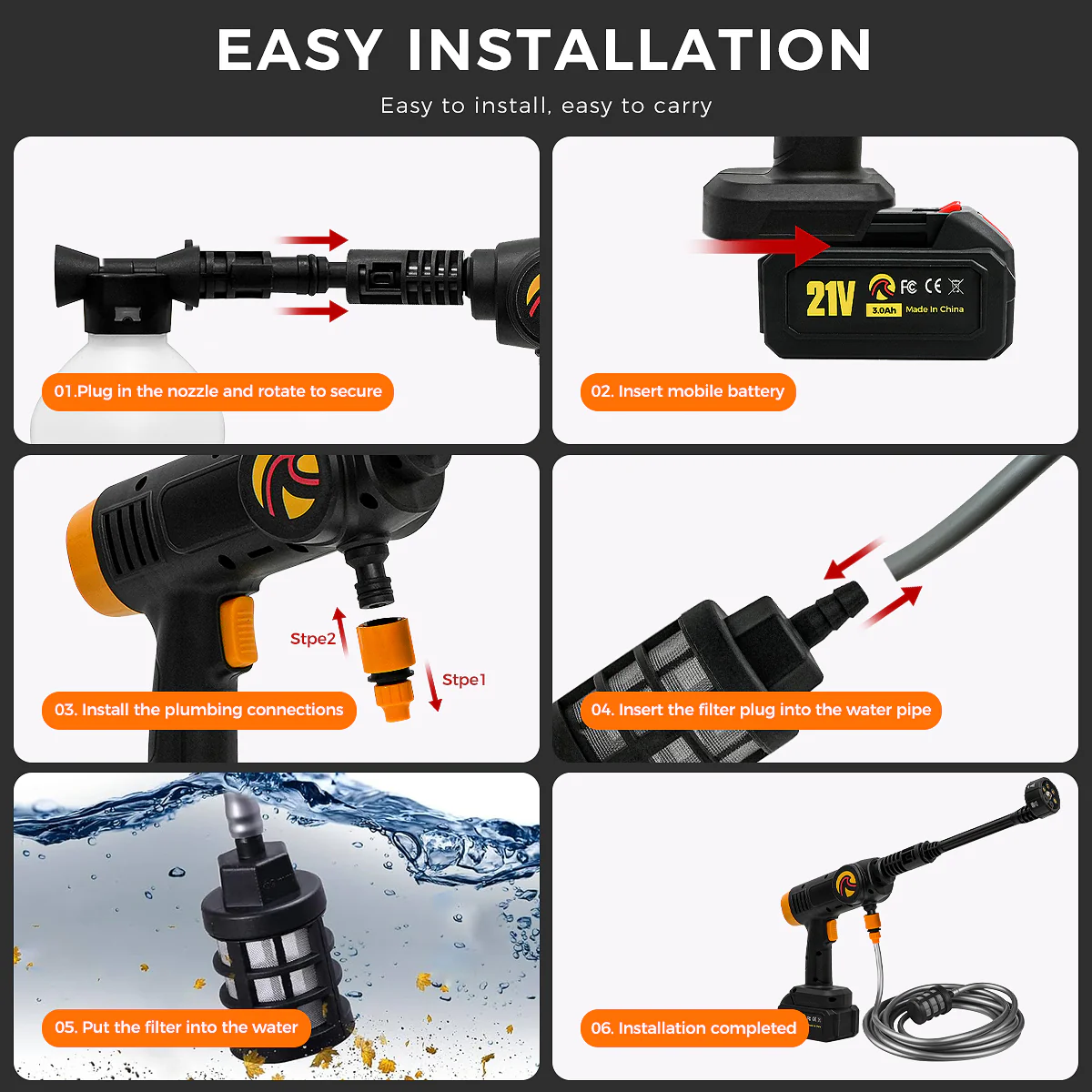 Sunster S-WX1 Cordless High Pressure Washer - Image 7