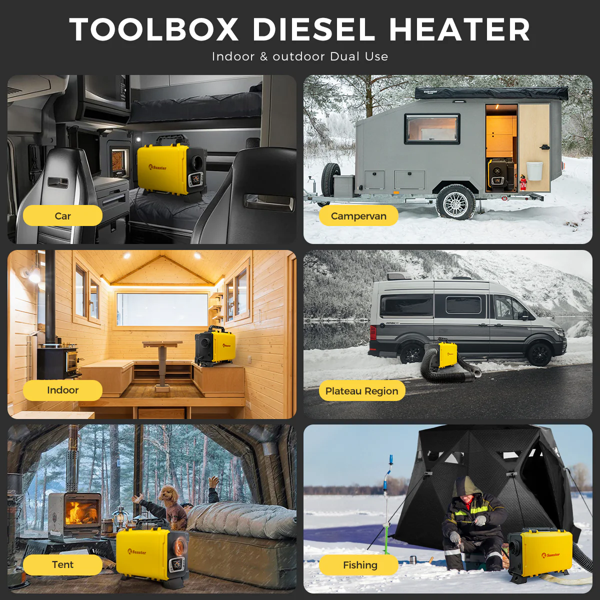 Sunster HTB1 Diesel Heater 8KW 12V 110-240V With Bag, ToolBox Bluetooth Version - Image 16