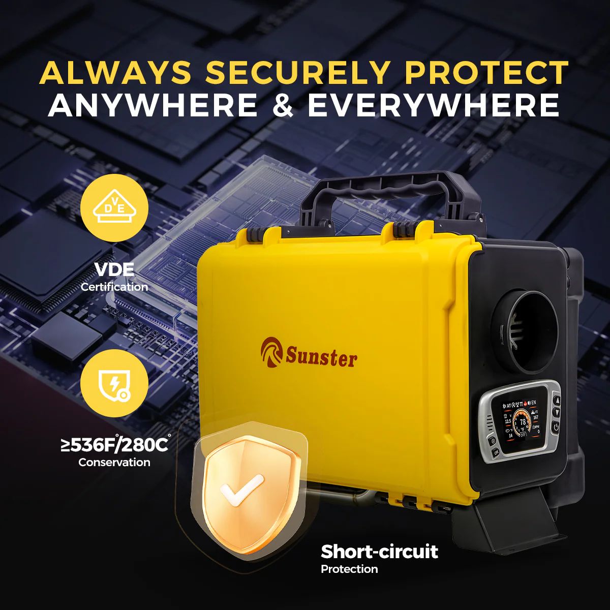 Sunster HTB1 Diesel Heater 8KW 12V 110-240V With Bag, ToolBox Bluetooth Version - Image 18
