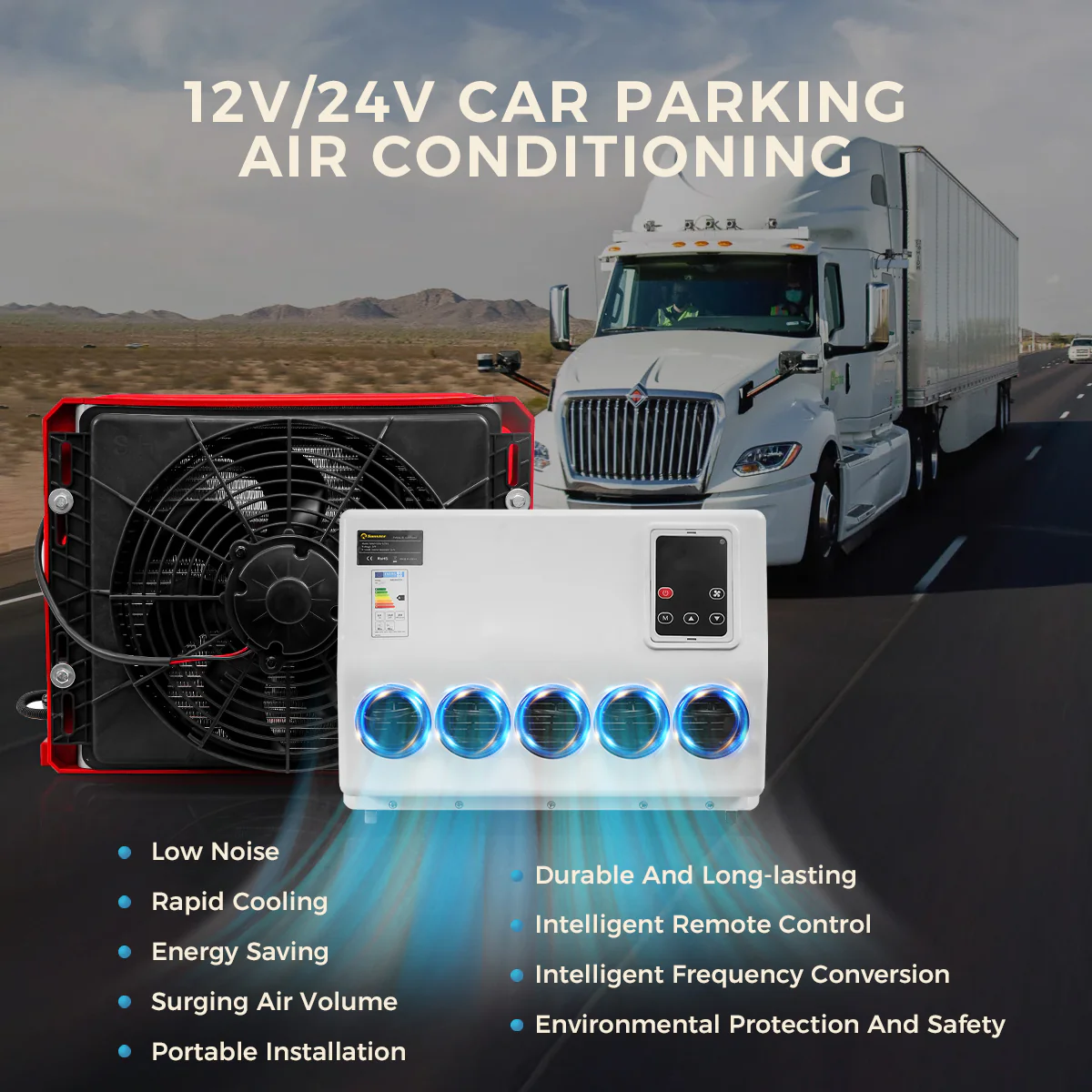 Sunster S-AC1 RV Air Conditioner 12V/24V Efficient Cooling - Image 5