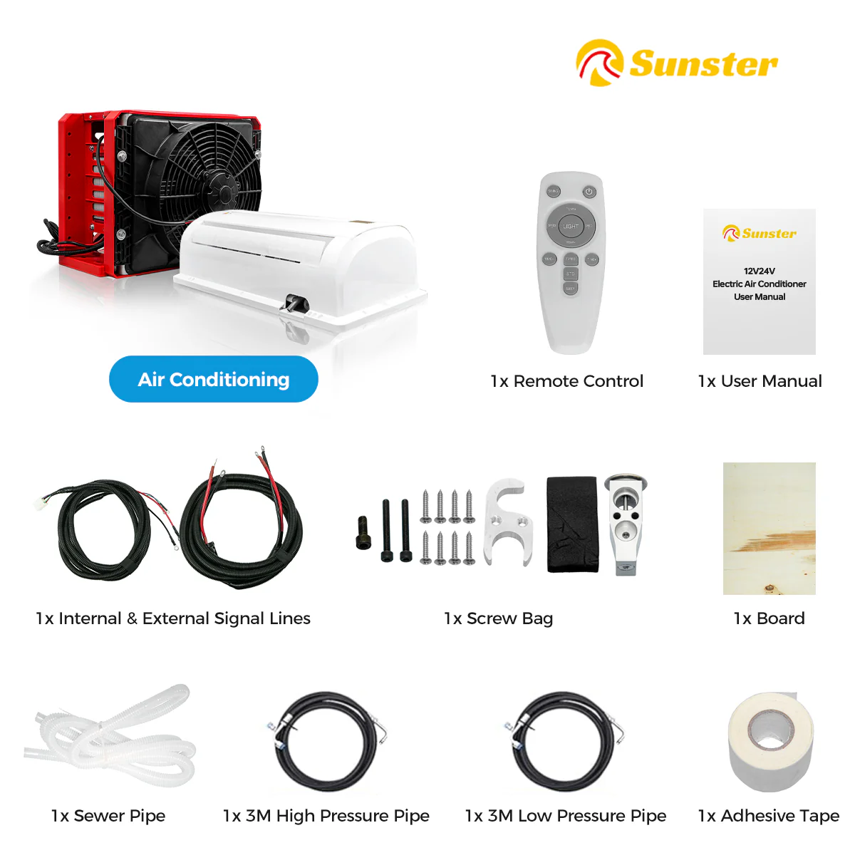 Sunster S-AC2 RV Air Conditioner 12V/24V Efficient Cooling - Image 11