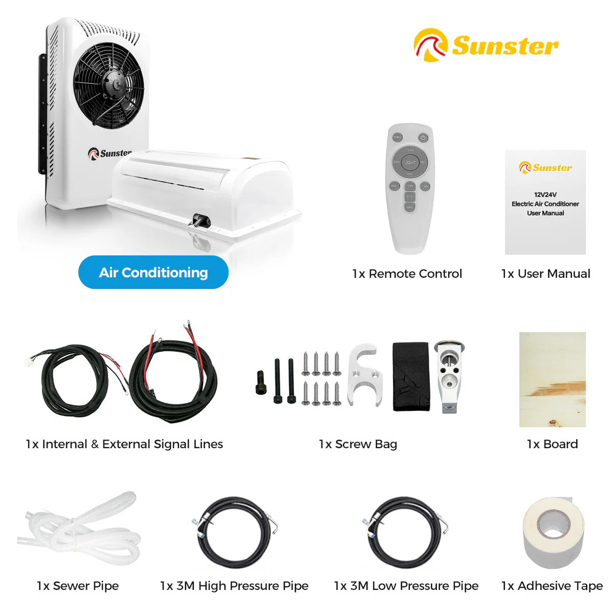 Sunster S-AC4 RV Air Conditioner 12V/24V Efficient Cooling - Image 8