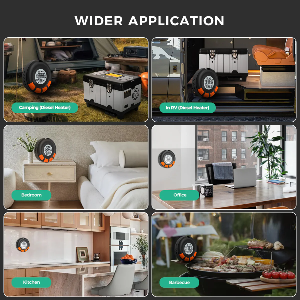 S-A2422 Wireless Temperature Control With Carbon Monoxide Alarm Function - Image 7
