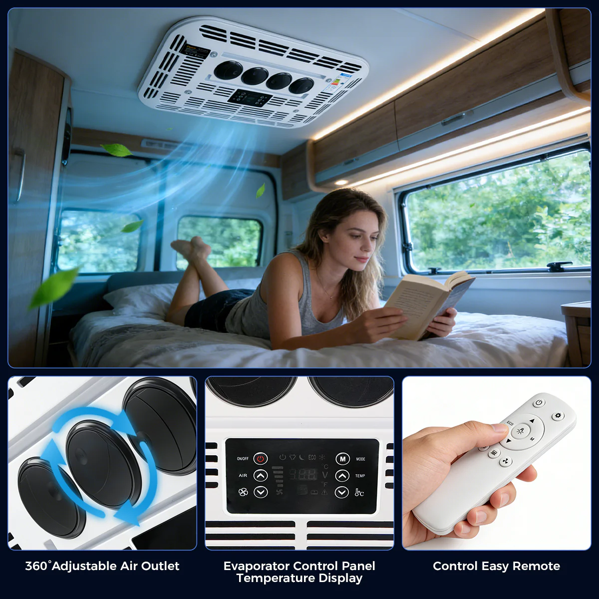 Sunster RV Roof Air Conditioner 12V/24V Efficient Cooling DDK-KTD1 - Image 4