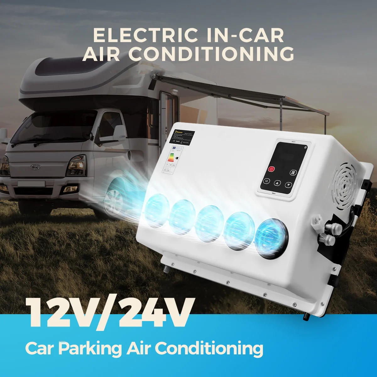 Sunster S-AC1 RV Air Conditioner 12V/24V Efficient Cooling - Image 4